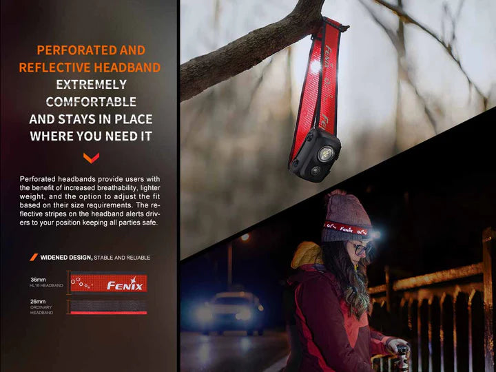 Fenix HL16 450 Lumen AAA Running Headlamp - 104 Metres