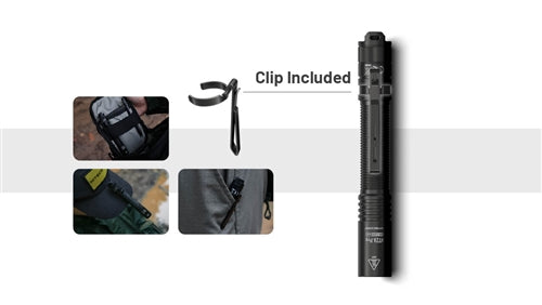 Nitecore MT2A Pro Rechargeable AA Compatible Pen Light - 1000 Lumens, 255 Metres