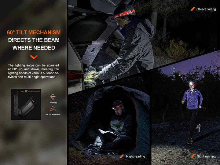 Fenix HL16 450 Lumen AAA Running Headlamp - 104 Metres