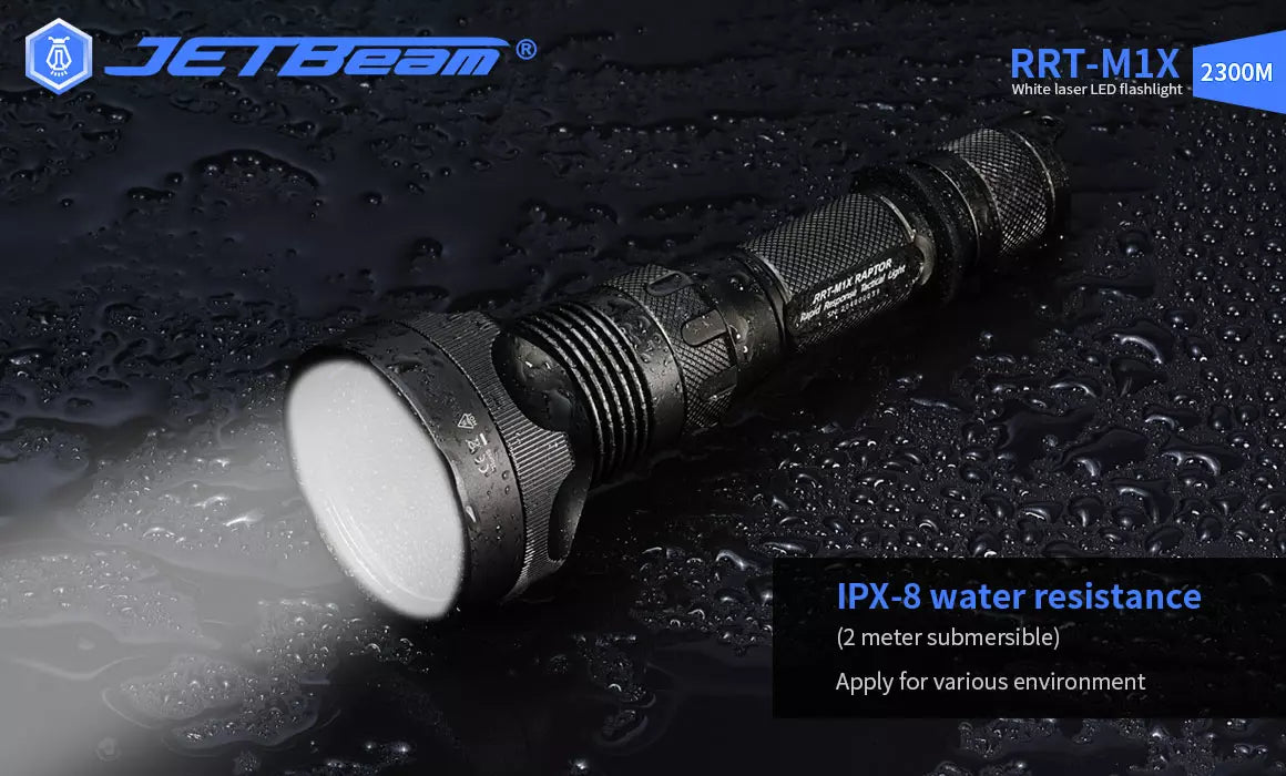 JETBeam RRT-M1X LEP Torch- 480 Lumens, 2300 Metres