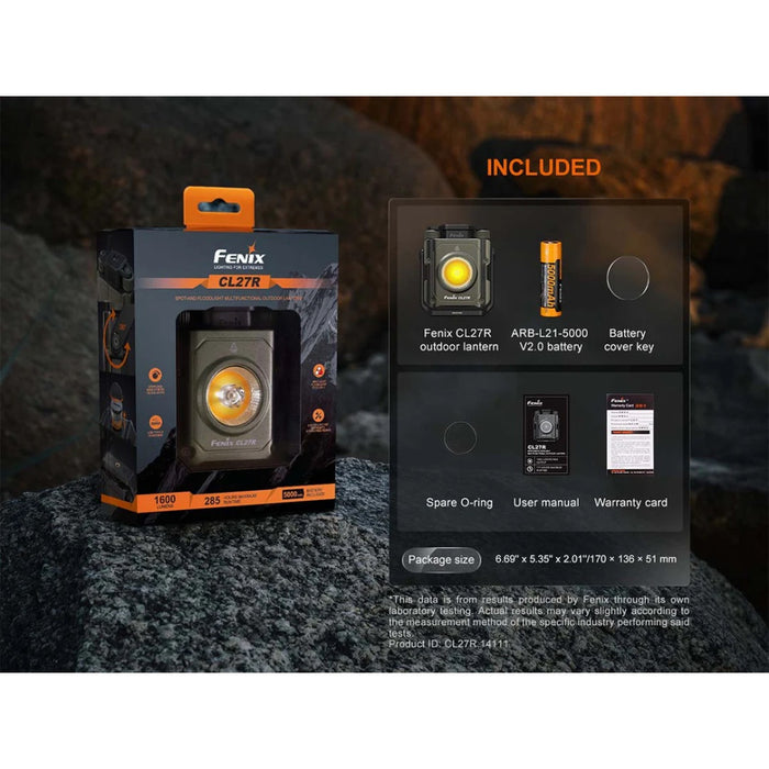 Fenix CL27R 1600 Lumen Rechargeable Lantern - Wild Green
