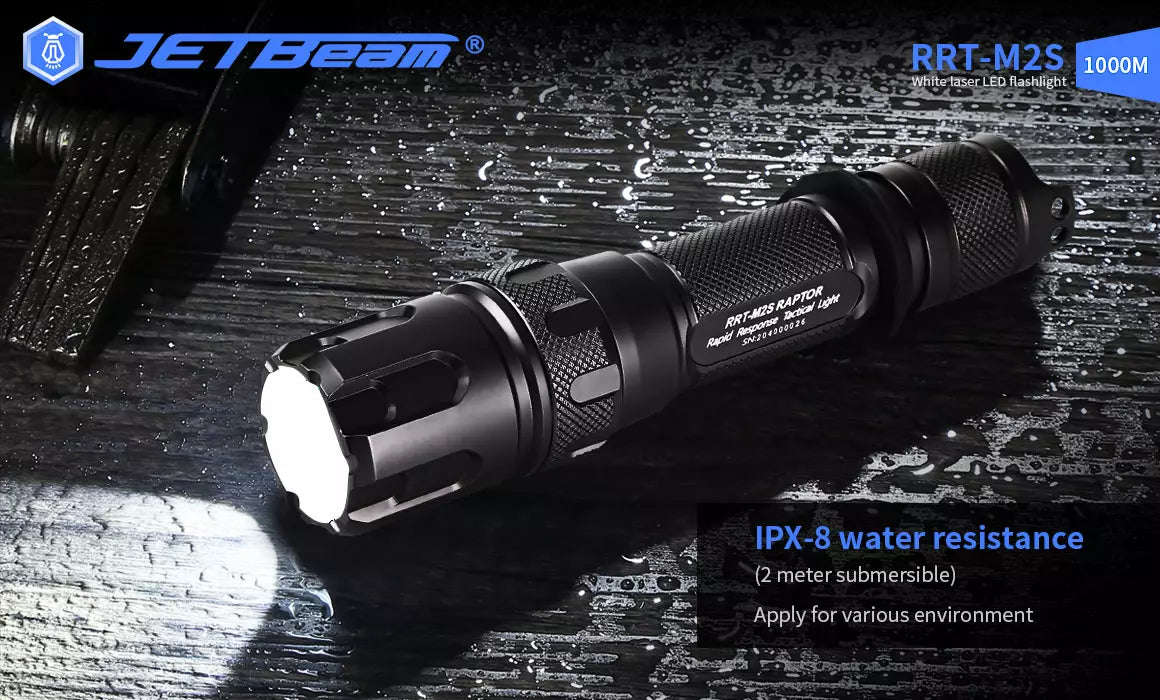 JETBeam Raptor RRT-M2S LEP Torch - 480 Lumens, 1000 Metres