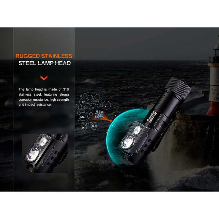 Fenix HM71R USB-C Rechargeable Spot and Flood 2700 Lumen Headlamp/Flashlight - 230 Metres