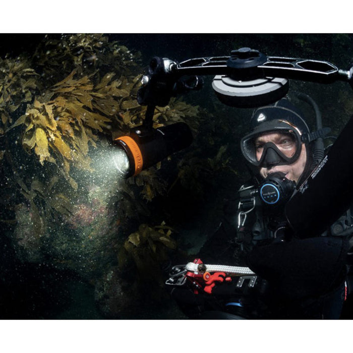 OrcaTorch D910V Rechargeable High CRI Underwater Videography Dive Torch - 5000 Lumens, 150 Metres Diving Depth