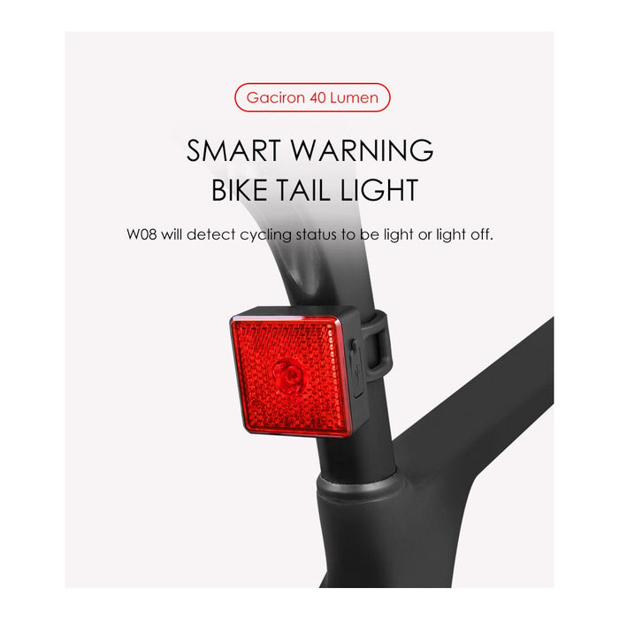 Gaciron W08-40A Rechargeable Bike Tail Light with Smart Sensor