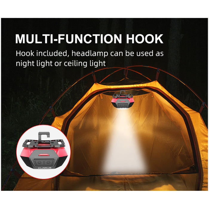 Klarus HM2 270 Lumen Motion-Controlled 3AAA Red/White LED Headlamp - 81 Metres