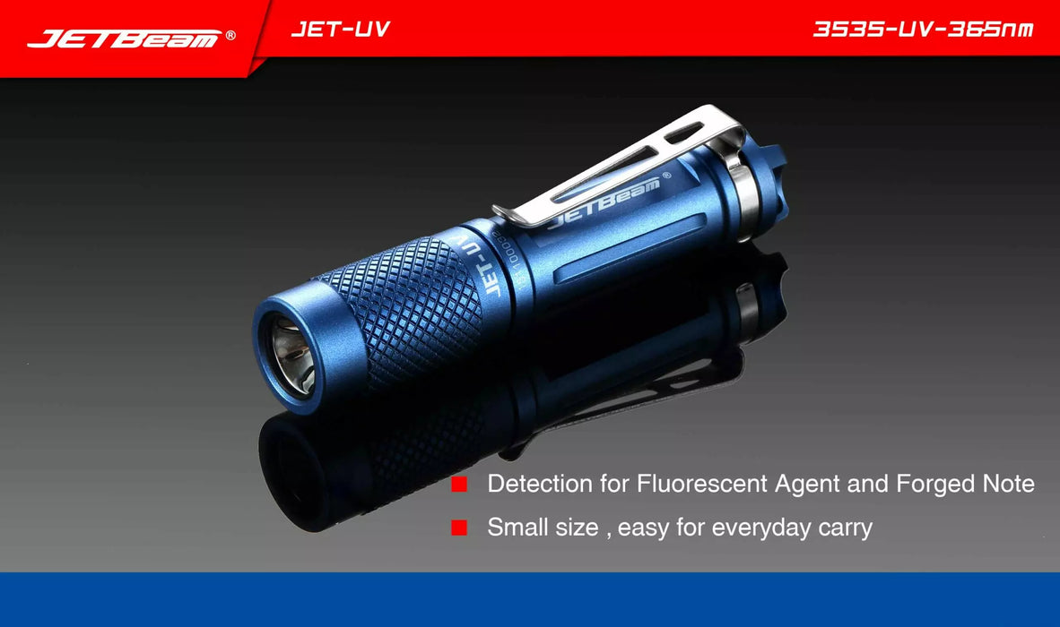 JETBeam JET-UV Mini UV Torch - 1AAA, 365nm