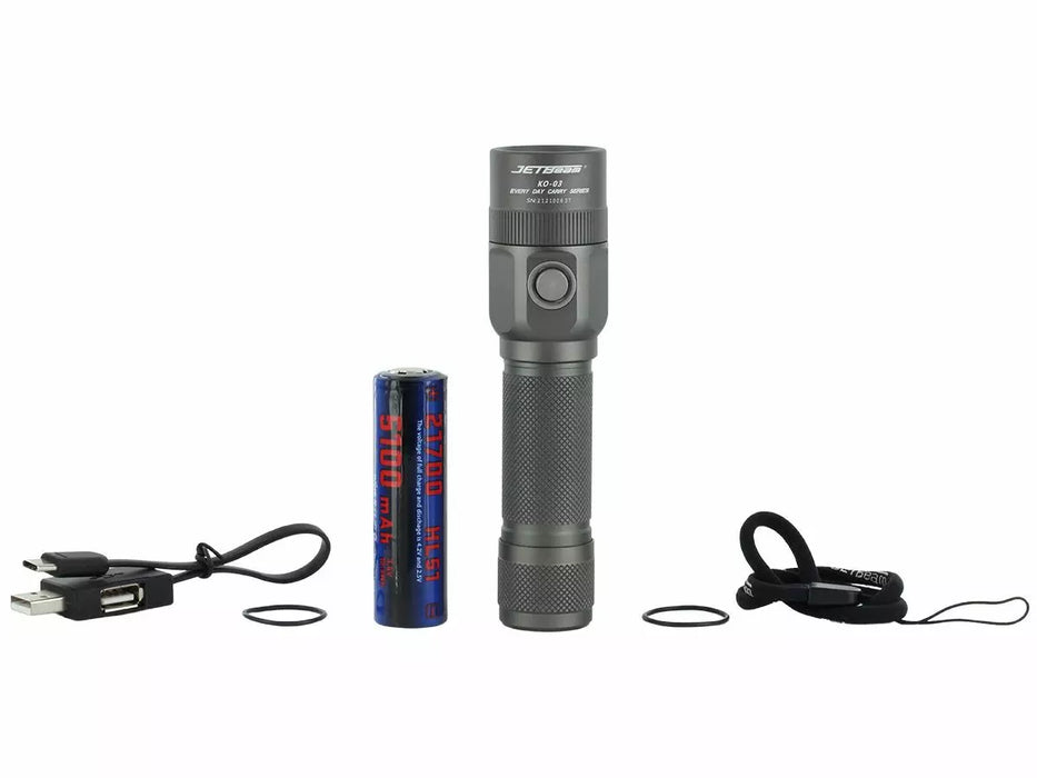 JETBeam KO-03 Rechargeable 2400 Lumen EDC Torch - 326 Metres