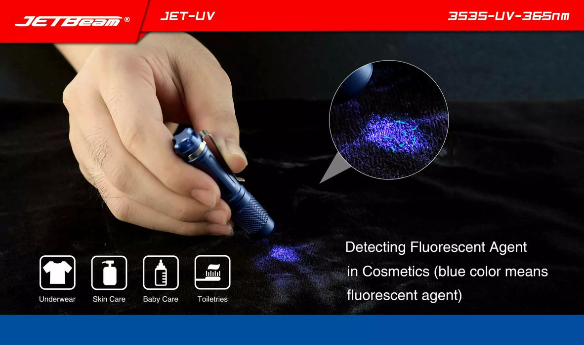 JETBeam JET-UV Mini UV Torch - 1AAA, 365nm