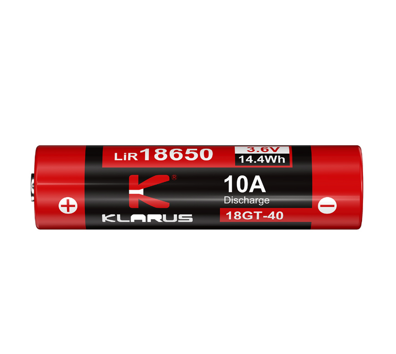 Klarus 18650 Rechargeable 4000mAh 3.6V Li-ion Battery, 18GT-40