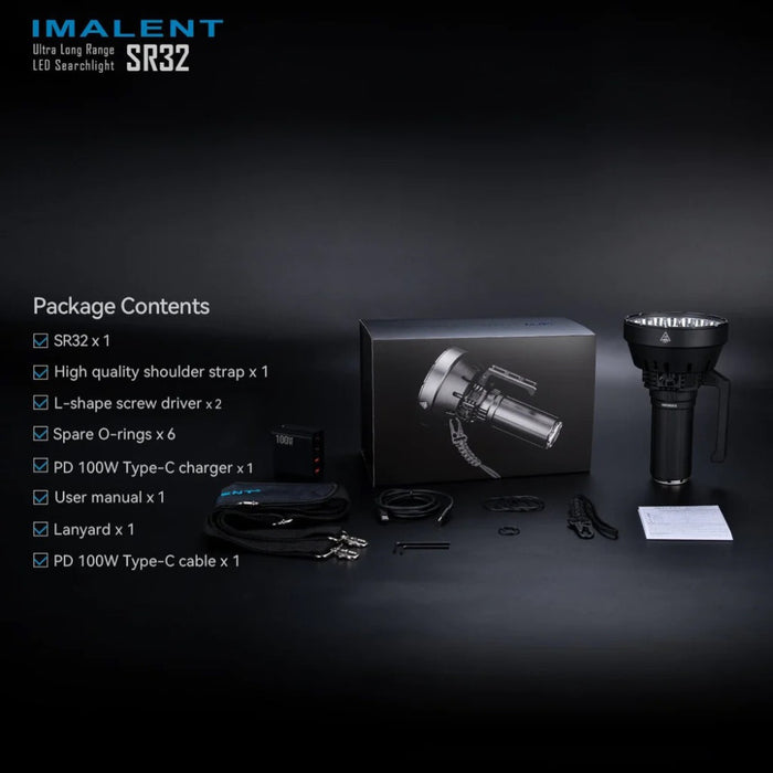 Imalent SR32 120,000 Lumen Ultra Powerful Rechargeable Searchlight - 2080 Metres