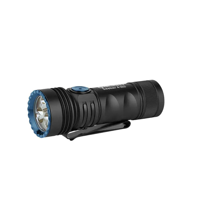 Olight Seeker 4 Mini 1200 Lumen Rechargeable Dual Light Source Flashlight - Cool White and 365nm UV