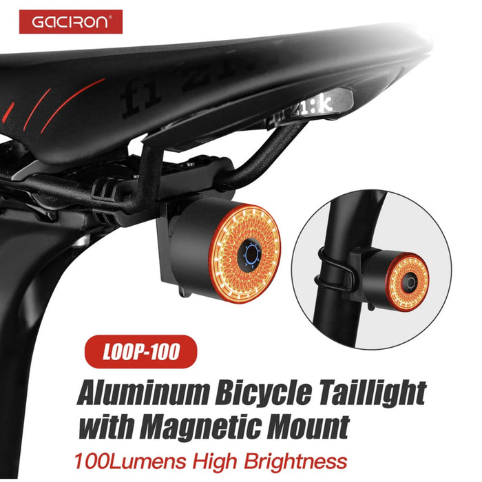 Gaciron LOOP-100 Rechargeable Smart Brake Bike Tail Light