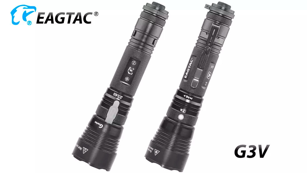 Eagtac G3V Rechargeable 3200 Lumen Tactical Torch - 247 Metres