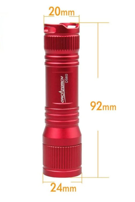 OrcaTorch D560 Mini Dive Torch - 630 Lumens, 119 Metres