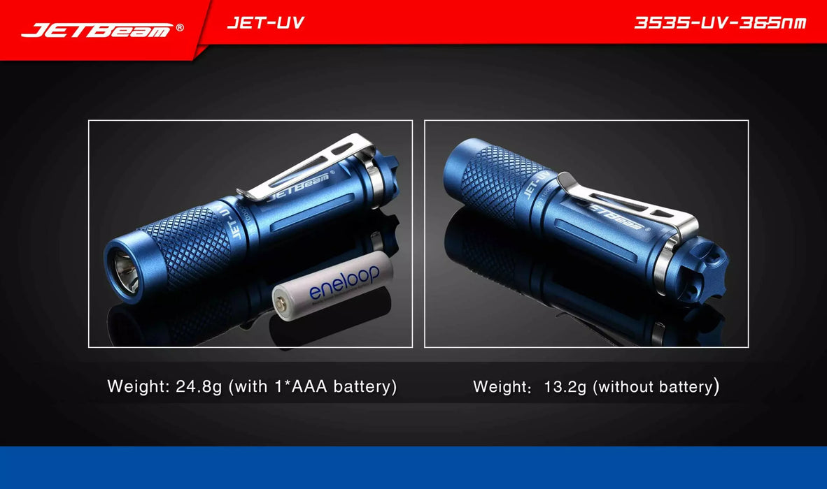 JETBeam JET-UV Mini UV Torch - 1AAA, 365nm