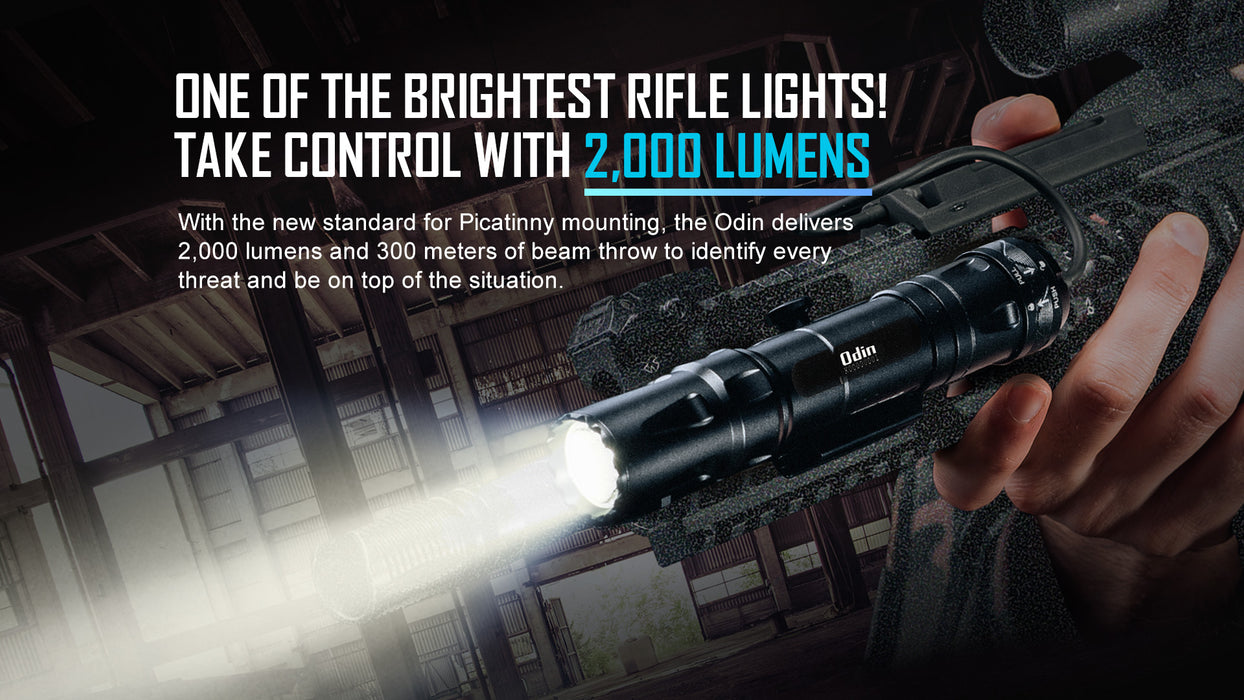 Olight Odin Rechargeable 2000 Lumen Picatinny-Mount Tactical Torch