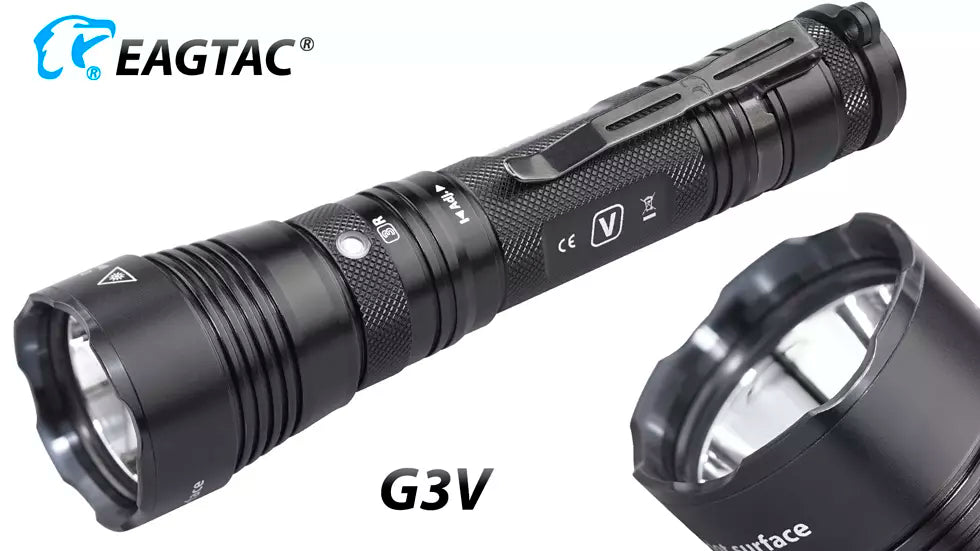 Eagtac G3V Rechargeable 3200 Lumen Tactical Torch - 247 Metres