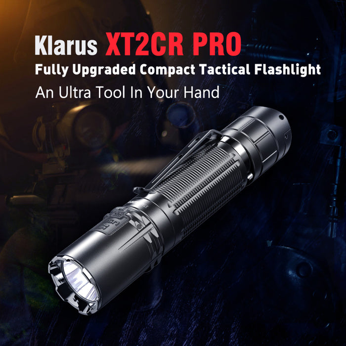 Klarus XT2CR Pro 2100 Lumen Rechargeable Pocket Flashlight - 200 Metres