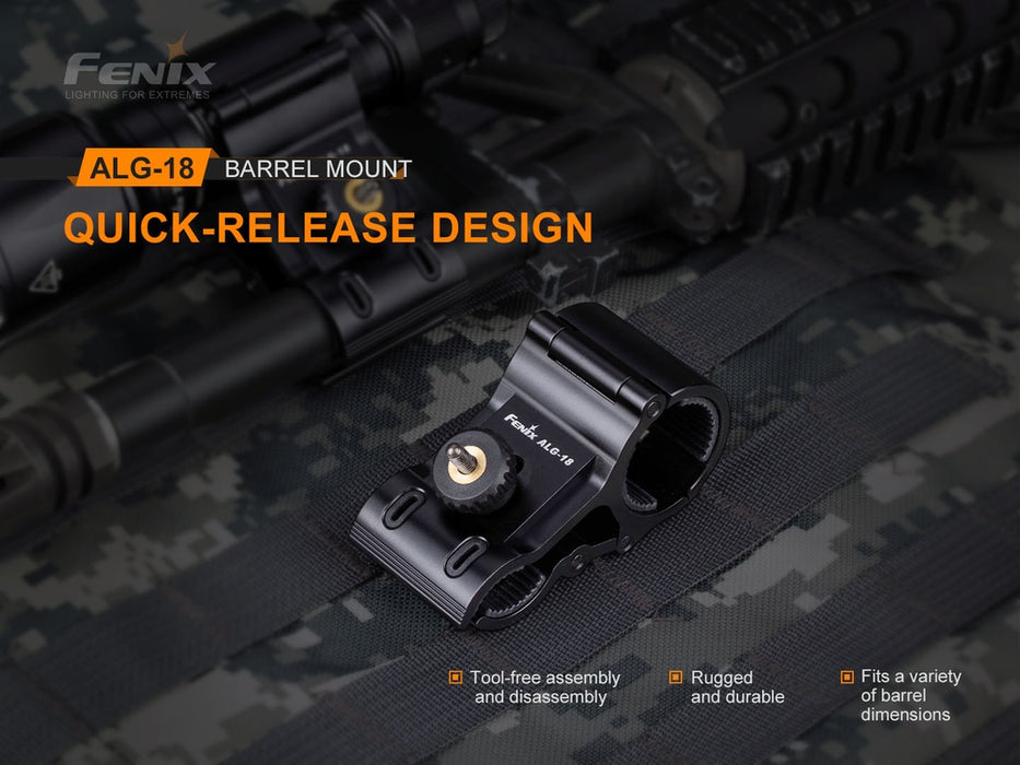 Fenix ALG-18 Barrel Mount, Adjustable 23.5-28mm Diameter