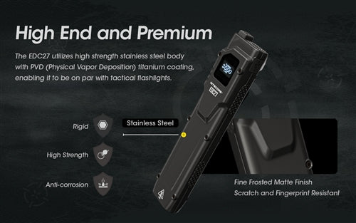 Nitecore EDC27 3000 Lumen Ultra Slim Flat EDC Flashlight