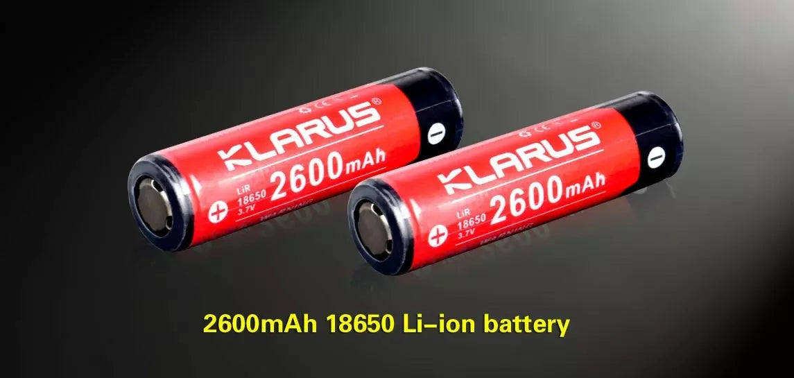 Klarus 2600mAh Rechargeable 18650 Battery