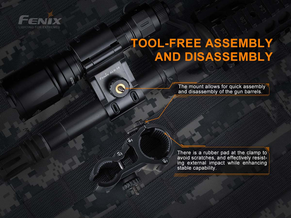 Fenix ALG-18 Barrel Mount, Adjustable 23.5-28mm Diameter