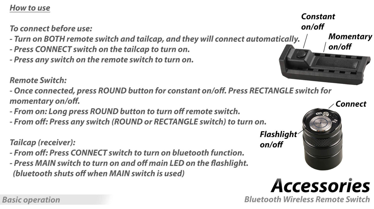 Eagtac Bluetooth Wireless Remote Pressure Switch for Eagtac V Series Torches