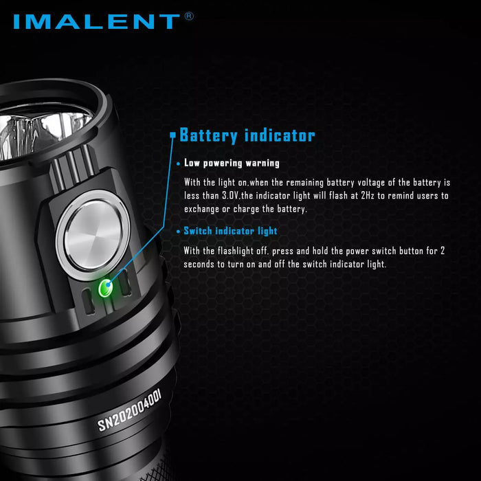 Imalent MS03 13,000 Lumen Rechargeable Compact Flashlight - 324 Metres