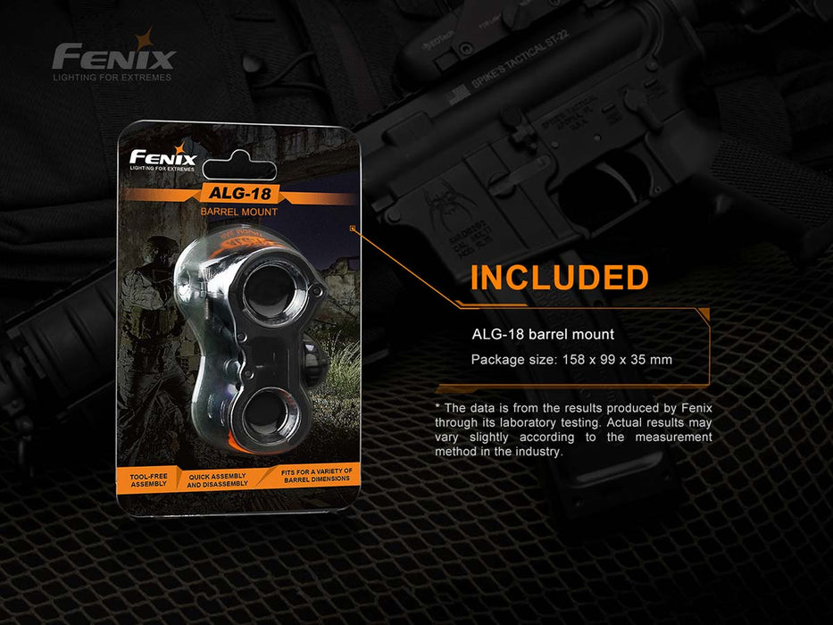 Fenix ALG-18 Barrel Mount, Adjustable 23.5-28mm Diameter