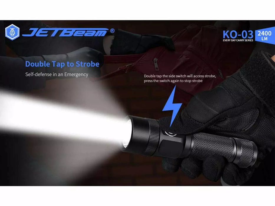 JETBeam KO-03 Rechargeable 2400 Lumen EDC Torch - 326 Metres