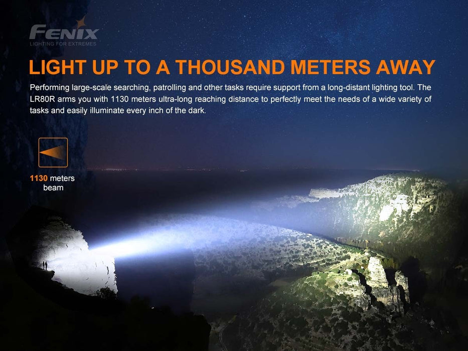 Fenix LR80R 18,000 Lumen Rechargeable Searchlight - 1130 Metres