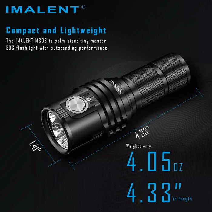 Imalent MS03 13,000 Lumen Rechargeable Compact Flashlight - 324 Metres