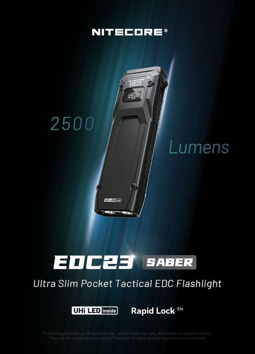 Nitecore EDC23 2500 Lumen High Performance Compact EDC Flashlight