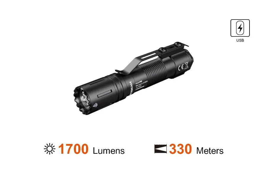 AceBeam Defender P15 Rechargeable 1700 Lumen EDC Torch - 330 Metres