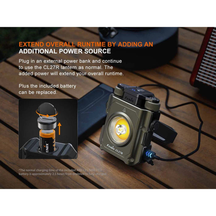 Fenix CL27R 1600 Lumen Rechargeable Lantern - Wild Green