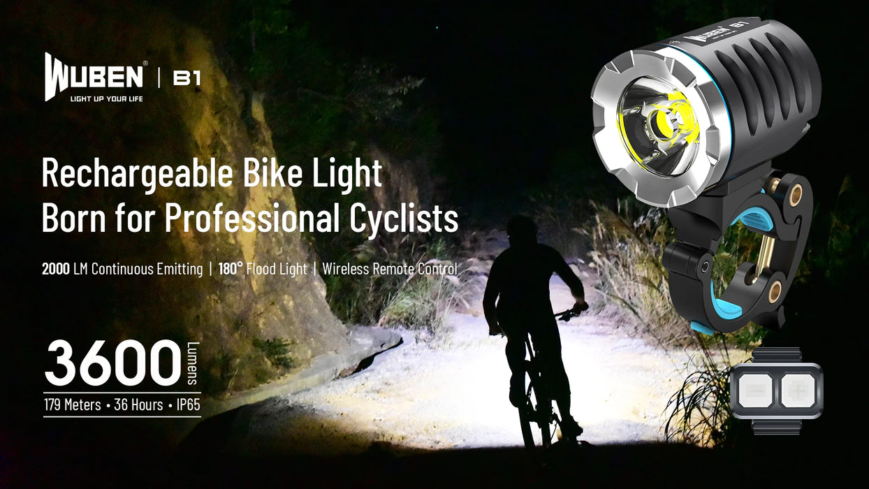 Wuben B1 Rechargeable 3600 Lumen Bike Light