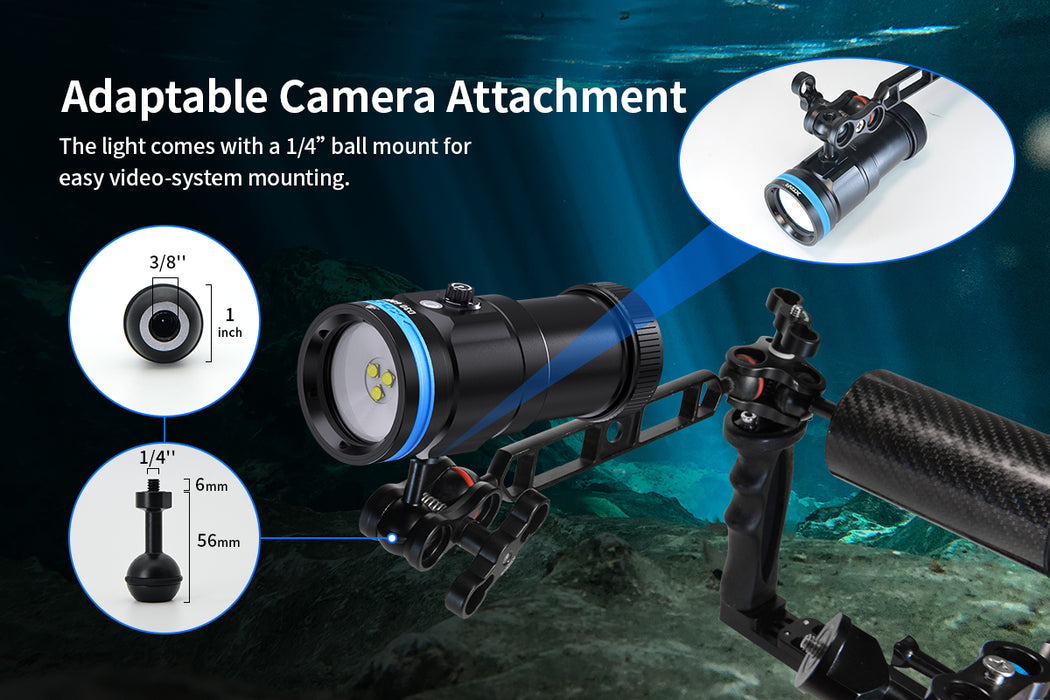 XTAR D30 6000 Extra Wide Angle Diving Photography Light Kit - 6000 Lumens, High CRI