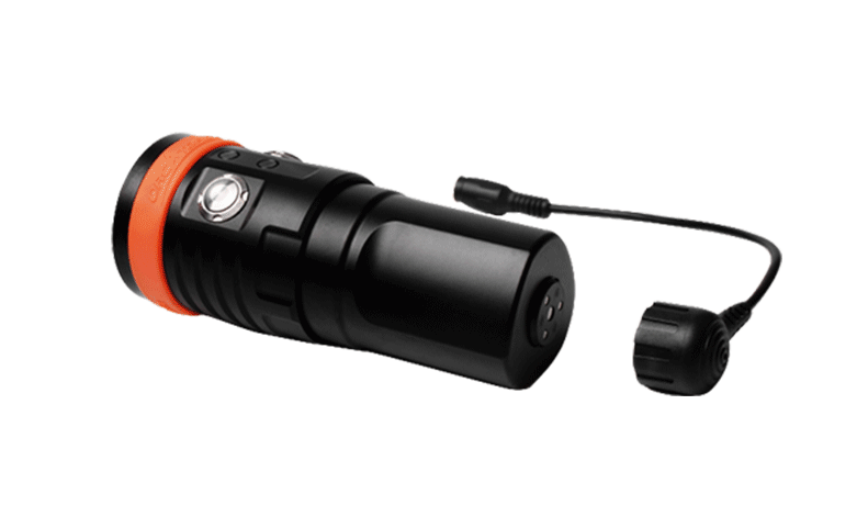 OrcaTorch D900V Rechargeable Video Dive Torch with Four Colour Outputs - 2200 Lumens, 230 Metres