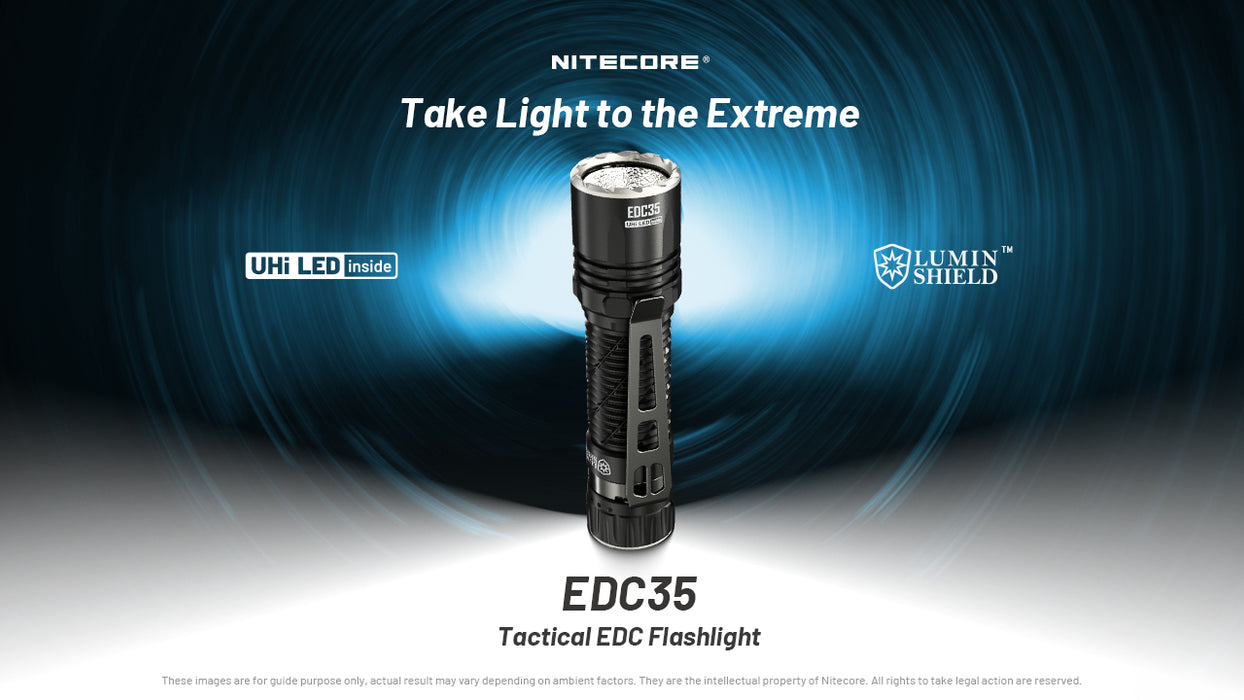 Nitecore EDC35 Powerful Rechargeable Compact Torch - 5000 Lumens, 550 Metres