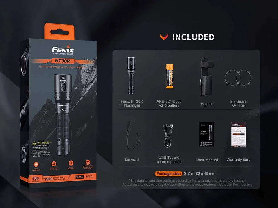 Fenix HT30R Rechargeable White Laser LEP Torch – 1.5km Throw