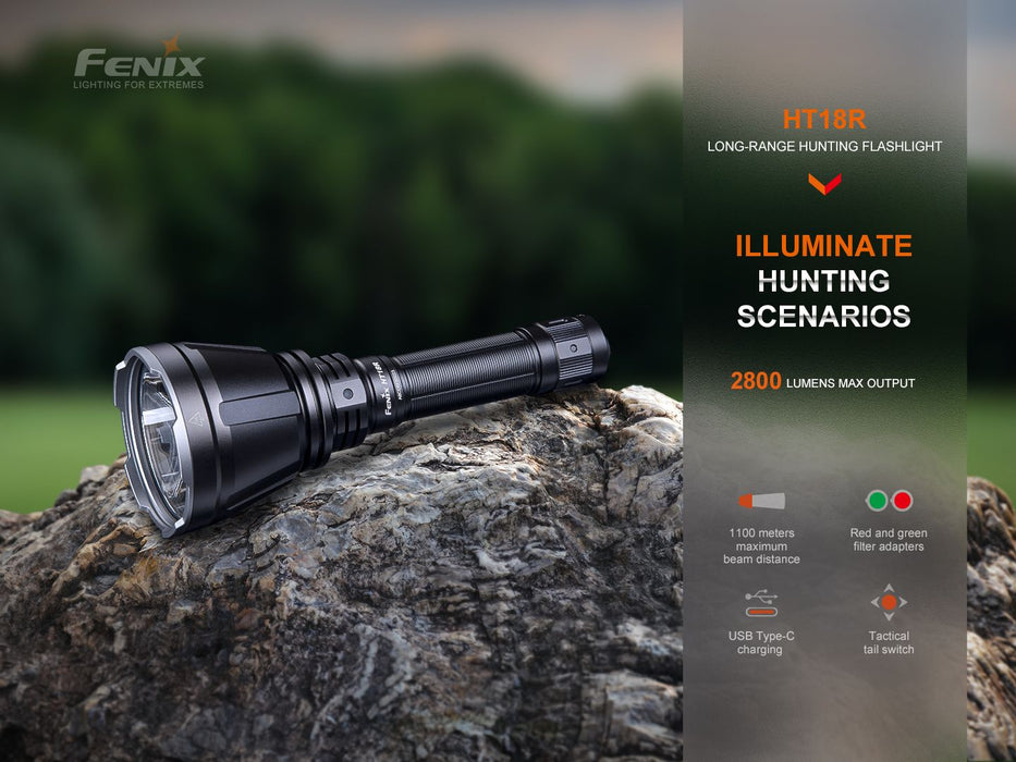 Fenix HT18R Hunting Flashlight Kit - 2800 lumens, 1100 Metres