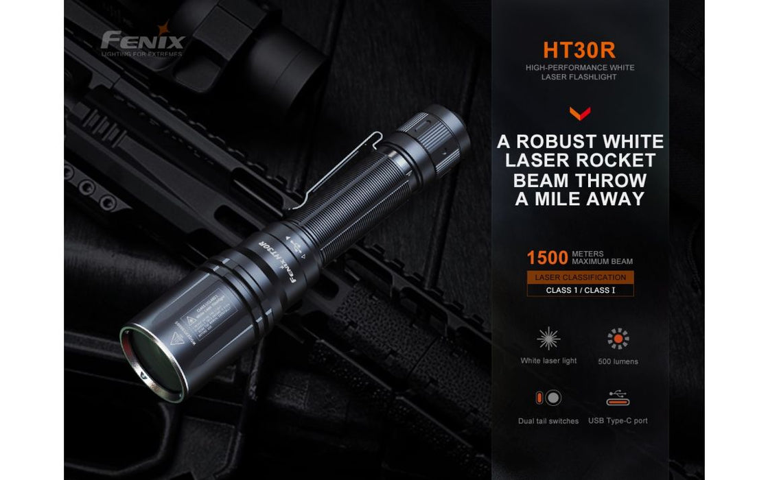 Fenix HT30R Rechargeable White Laser LEP Torch – 1.5km Throw