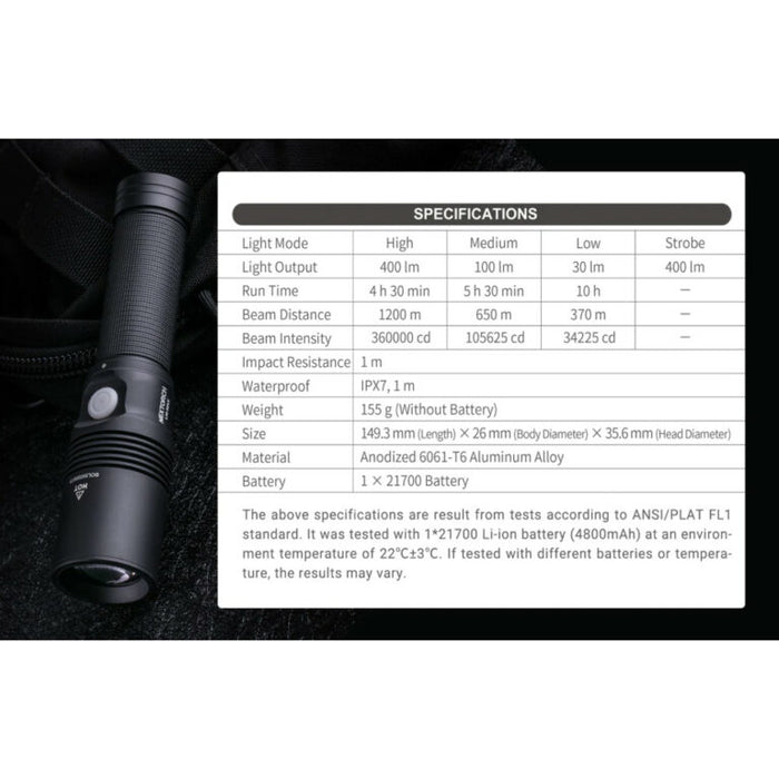 NEXTORCH L10 MAX Rechargeable White Laser Flashlight - 1200 Metres