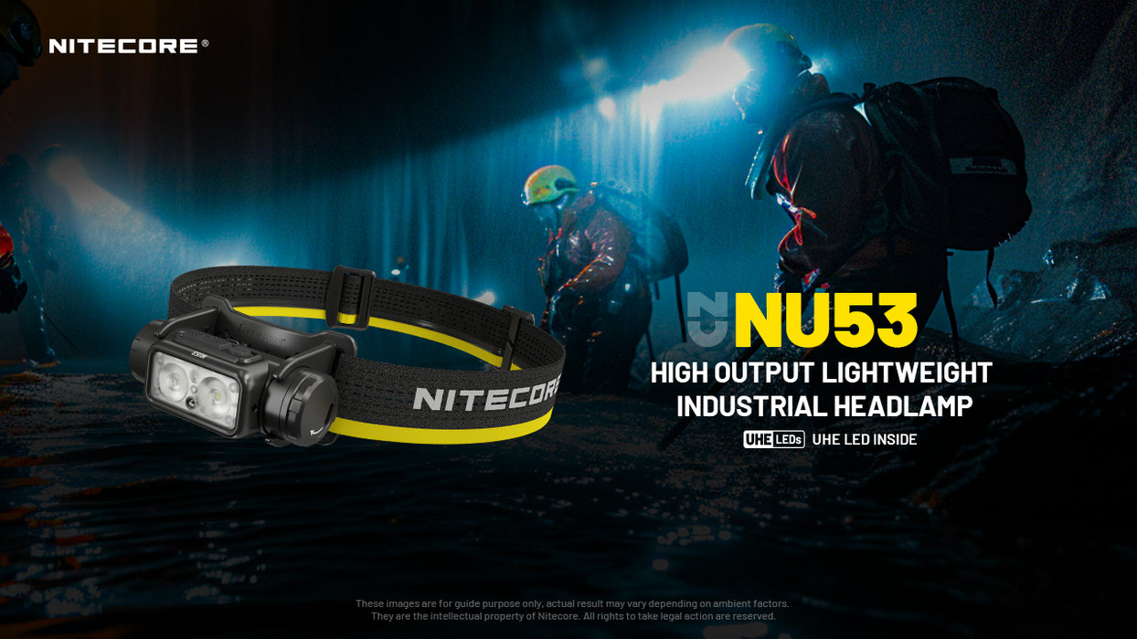 Nitecore NU53 Rechargeable Industrial Headlamp - 1800 Lumen, 175 Metres