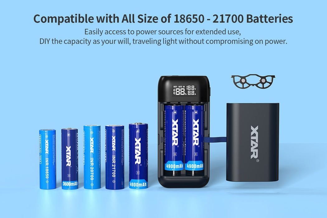 XTAR PB2SL Battery Charger and Power Bank