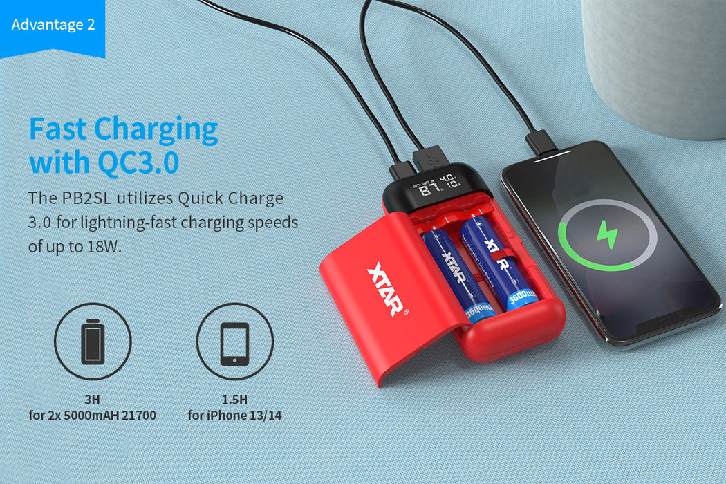 XTAR PB2SL Battery Charger and Power Bank