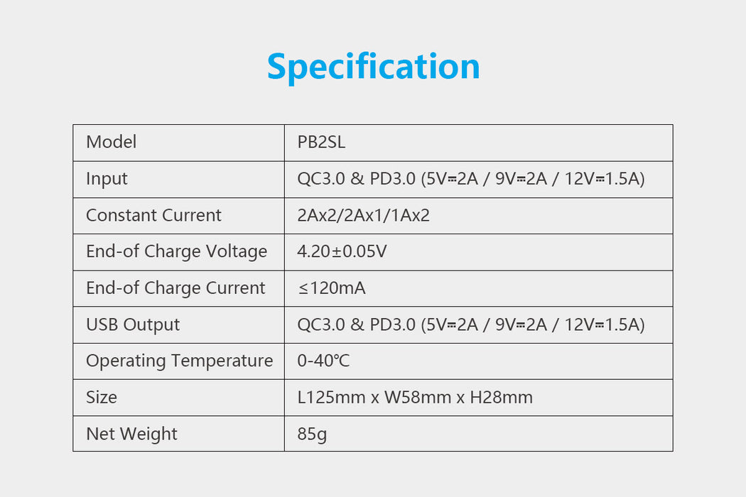 XTAR PB2SL Battery Charger and Power Bank