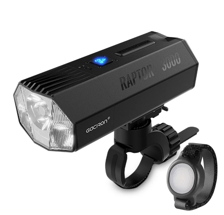 Gaciron Raptor-3000 Rechargeable Ultra Bright Front Bike Light with Wireless Remote Switch – 3000 Lumens