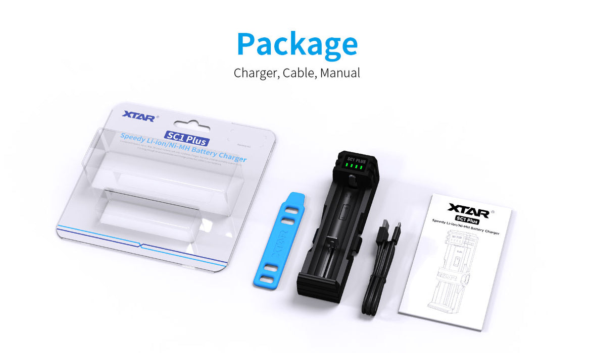 XTAR SC1 PLUS Single Bay Battery Charger and Power Bank